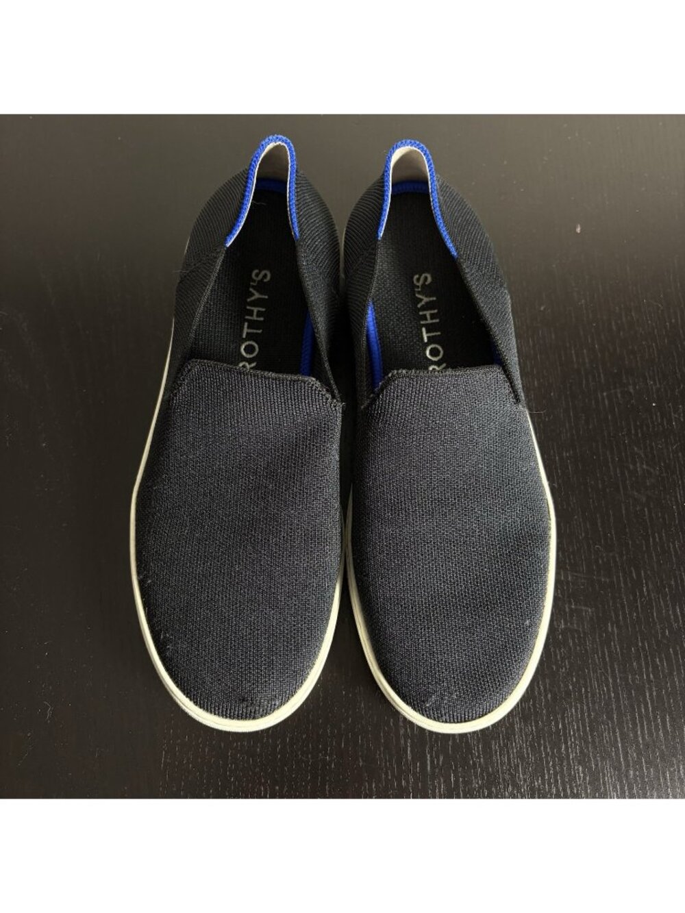 ROTHY'S Womens Size 10 Black Slip-On Sneakers Shoes